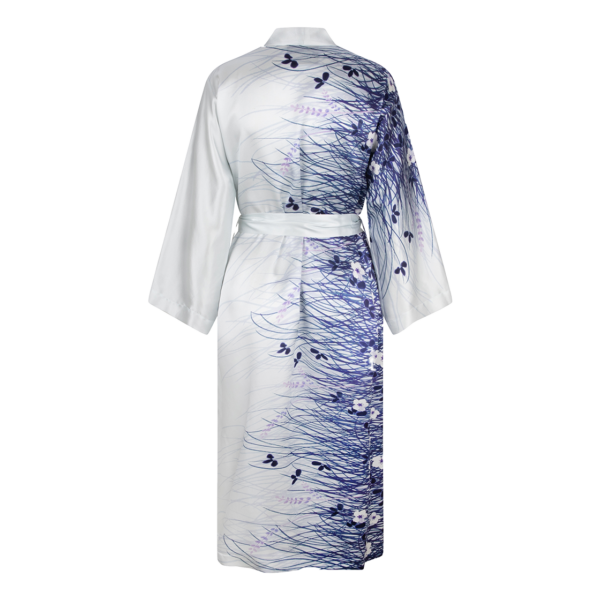 Zijden witte kimono Grås lang