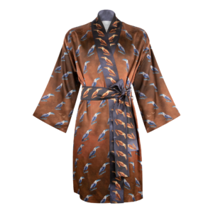 Short men's kimono brown