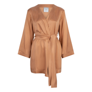 camel kimono blouse voor dames