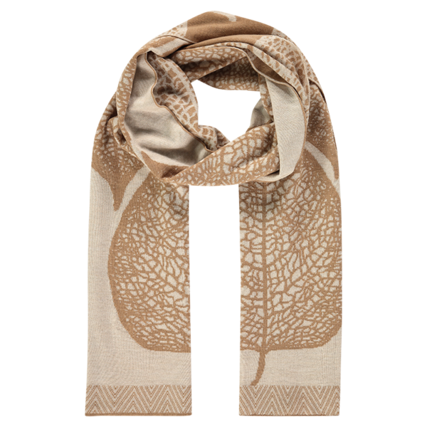 Camel scarf Jacquard knitted