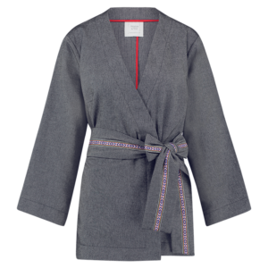 Katoen blauw kimono jasje Folklore