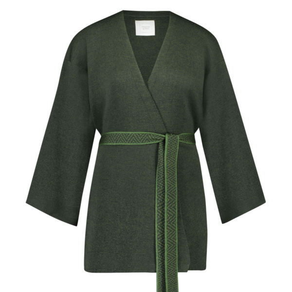 Green kimono cardigan