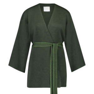 Groen kimono vest.