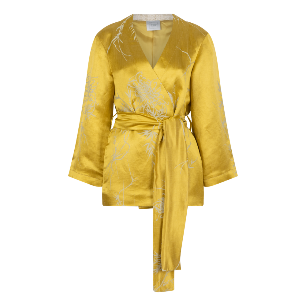 Silk kimono jacket Lila Gold