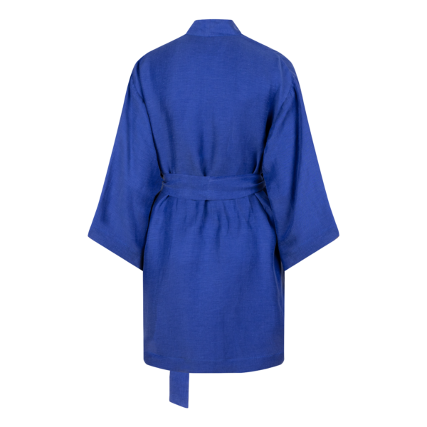 Kobalt blauwe kimono.